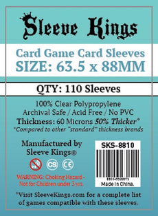 SLEEVE KINGS - STANDARD CARD GAME SLEEVES 63.5MM X 88MM 110CT