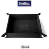 FanRoll    FOLD UP DICE VELVET TRAY W/ PU LEATHER   -  BLACK