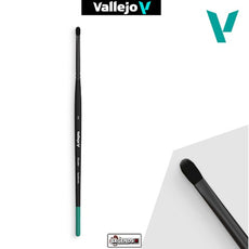 VALLEJO - PAINT BRUSHES -  FLAT SHADER #2 SYNTHETIC FILBERT BRUSH          #BO6002