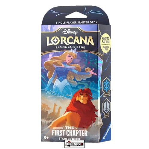 DISNEY LORCANA   -  FIRST CHAPTER   STARTER DECK   SAPPHIRE & STEEL