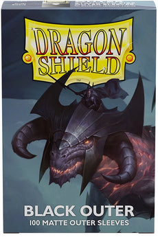 DRAGON SHIELD DECK SLEEVES - STANDARD SLEEVES OUTER MATTE BLACK  100CT