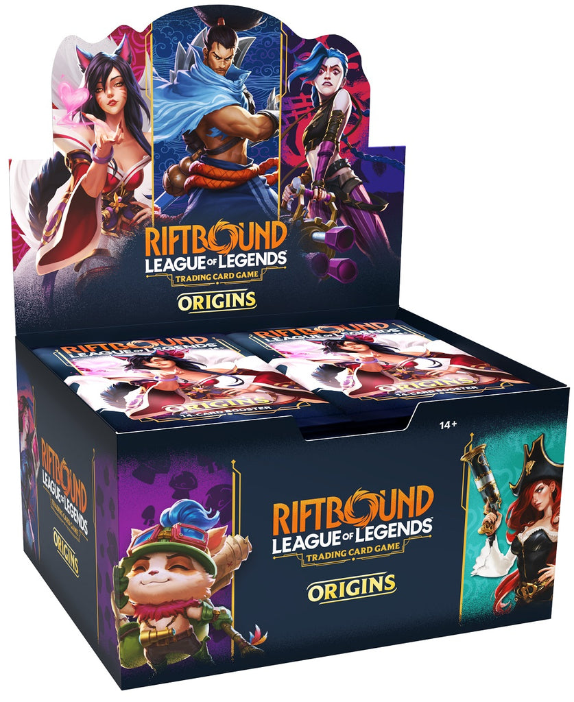 RIFTBOUND LEAGUE OF LEGENDS TCG ORIGINS BOOSTER BOX DISPLAY