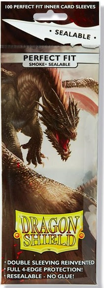 DRAGON SHIELD SLEEVES - PERFECT FIT - SEALABLE SMOKE  100ct