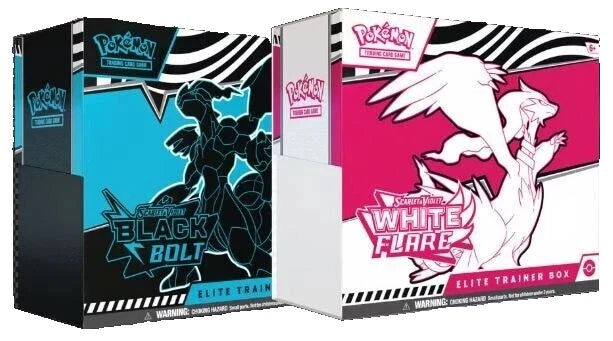 POKEMON - POKEMON SV10.5 BLACK BOLT / WHITE FLARE ELITE TRAINER - SET COMBO - NEW RELEASE