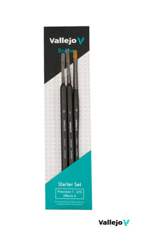VALLEJO - PAINT BRUSHES - TORAY STARTER SET  (3 - BRUSHES)