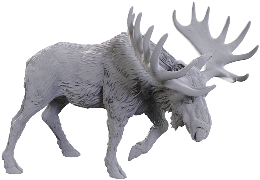 DUNGEONS & DRAGONS - WIZKIDS UNPAINTED MINIS - WV25 BULL MOOSE  #WZK90770 - NEW RELEASE