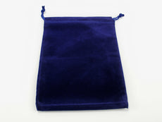 CHESSEX - SUEDECLOTH DICE BAG - LARGE ROYAL BLUE