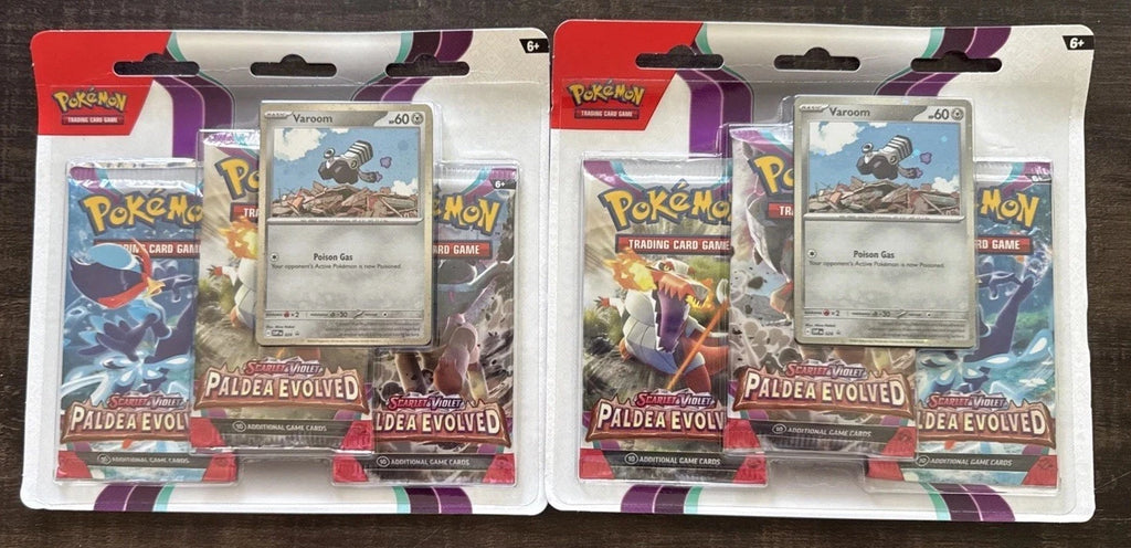 POKEMON  SCARLET AND VIOLET  PALDEA EVOLVED   TINKATINK & VAROOM   3 PACK BLISTER SET