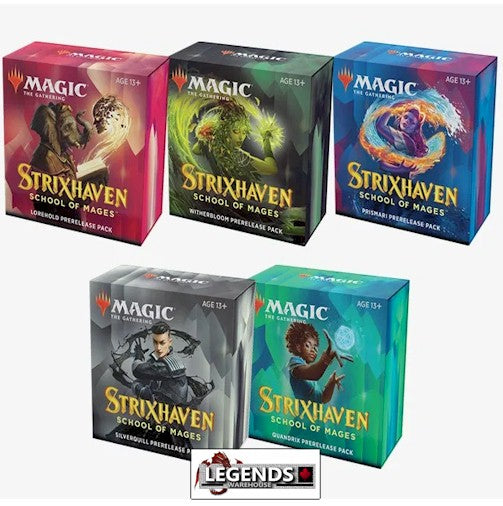 MTG - STRIXHAVEN - SCHOOL OF MAGES - PRERELEASE KITS   ( SET OF 5)