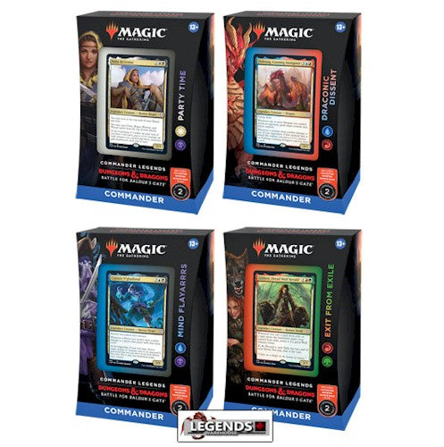 MTG - COMMANDER LEGENDS - BATTLE FOR BALDUR'S GATE - COMMANDER DECK - SET OF 4     - ENGLISH