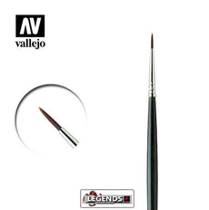 VALLEJO - PAINT BRUSHES - RK25 Finest Kolinsky Tajmyr Sable (Marta Kolinsky Tajmyr) SIZE # 2/0