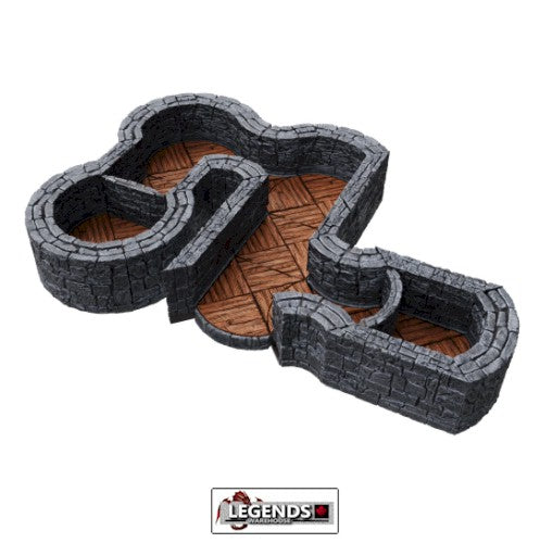 WARLOCK TILES - 1" DUNGEON   ANGLES/CURVES WALLS EXPANSION    (2021)