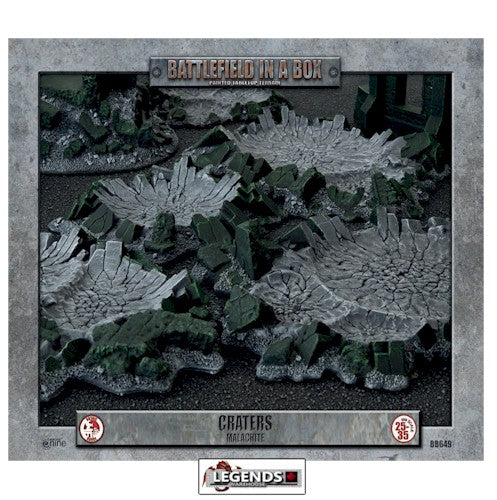 BATTLEFIELD IN A BOX - GOTHIC BATTLEFIELDS: CRATERS - MALACHITE  BB649   (NEW -2022)  BB649