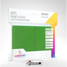 GAMEGENIC - SLEEVES - PRIME SLEEVES - GREEN  (100CT)