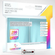 GAMEGENIC - PRIME BOARD GAME SLEEVES - STANDARD CARD GAME  (66mm x 91mm) VALUE PACK (200CT)