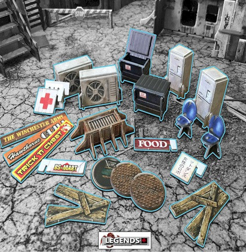 BATTLE SYSTEMS - WARGAMES TERRAIN :  URBAN APOCALYSE - URBAN STREET ACCESSORIES (1)     #BSTUAA002