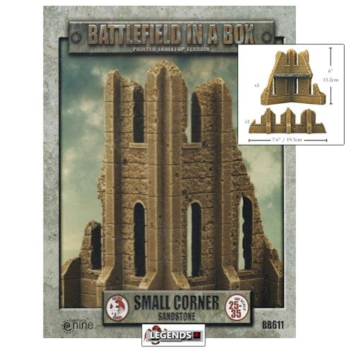 BATTLEFIELD IN A BOX - SMALL CORNER X2 - SANDSTONE