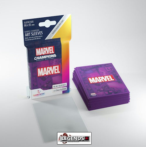 GAMEGENIC - SLEEVES - MARVEL SLEEVES - PURPLE  (50CT)