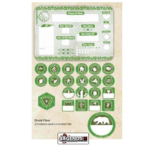 DUNGEONS & DRAGONS - TOKEN SET - DRUID