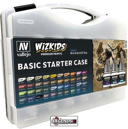 VALLEJO / WIZKIDS - PREMIUM PAINTS - BASIC STARTER CASE