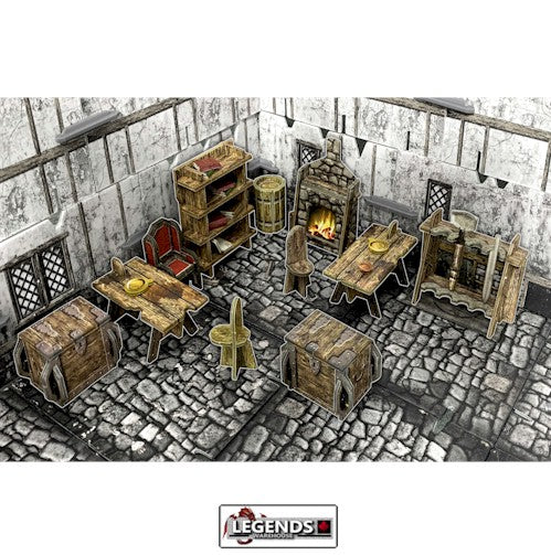 BATTLE SYSTEMS - WARGAMES TERRAIN :  FANTASY - VILLAGE FURNITURE   #BSTFWA011