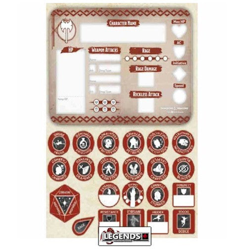 DUNGEONS & DRAGONS - TOKEN SET - BARBARIAN