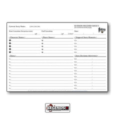 FOLKLORE - THE AFFLICTION - SESSION/ENCOUNTER RECORD PAD