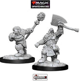 MTG - UNPAINTED MINIATURES:   DWARF FIGHTER/CLERIC     #WZK90276