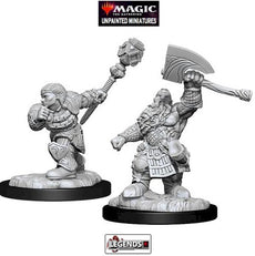 MTG - UNPAINTED MINIATURES:   DWARF FIGHTER/CLERIC     #WZK90276
