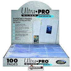 ULTRA PRO - SILVER SERIES - 9 POCKET PAGE -  BOX    (100 PAGES)