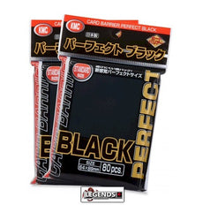 KMC - PERFECT FIT - Standard Size  -  BLACK SLEEVES   80CT