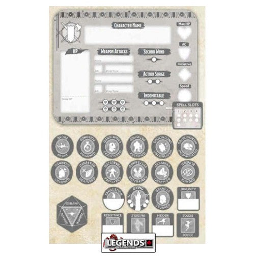 DUNGEONS & DRAGONS - TOKEN SET - FIGHTER