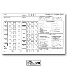 FOLKLORE - THE AFFLICTION - CHARACTER RECORD PAD