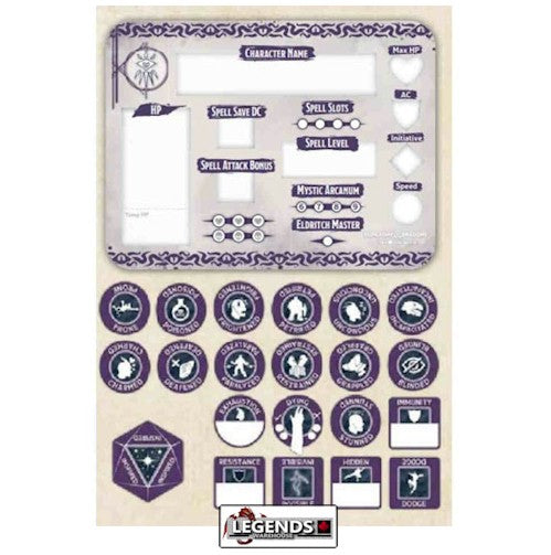 DUNGEONS & DRAGONS - TOKEN SET - WARLOCK
