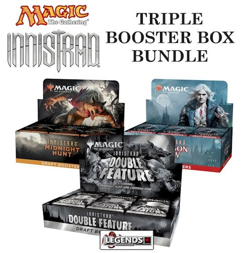 MTG - INNISTRAD: TRIPLE BOX DRAFT BUNDLE (INCLUDES - DOUBLE FEATURE , LEGENDS WAREHOUSE MTG - INNISTRAD: TRIPLE BOX DRAFT BUNDLE (INCLUDES - DOUBLE FEATURE , LEGENDS WAREHOUSE