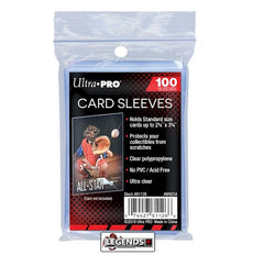 ULTRA PRO - CARD SLEEVES - (100ct)  Soft Card Sleeves    2-5/8 inch X 3-5/8 inch, Ultra Clear