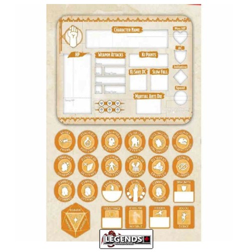 DUNGEONS & DRAGONS - TOKEN SET - MONK