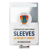 BECKETT SHIELD - STORAGE SLEEVES 50CT - THICK SEMI-RIGID CARD HOLDER  (50ct)