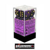 CHESSEX - D6 - 16MM X12 - Vortex: 12D6 Purple / Gold  (CHX27637)