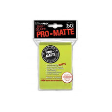 ULTRA PRO - DECK SLEEVES - Pro-Matte (50ct) Standard Deck Protectors BRIGHT YELLOW