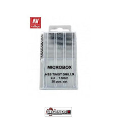 VALLEJO HOBBY TOOLS - Vallejo Tools Microbox Drill Set (20) T01001