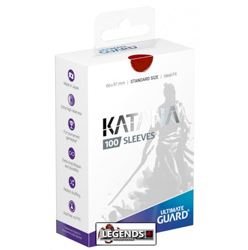 ULTIMATE GUARD - DECK SLEEVES - KATANA - 100CT - RED