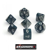 CHESSEX ROLEPLAYING DICE - Borealis Smoke/Silver 7-Dice Set  (CHX27428)