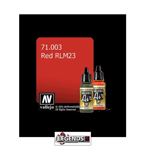 VALLEJO MODEL AIR:  :  Red RLM23 (17ml)  VAL 71.003