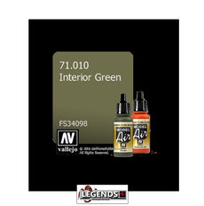 VALLEJO MODEL AIR:  :   Interior Green  (17ml)  VAL 71.010