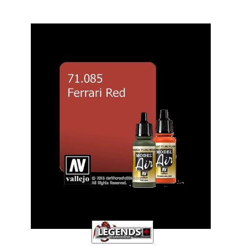 VALLEJO MODEL AIR:  : Ferrari Red  (17ml)  VAL 71.085