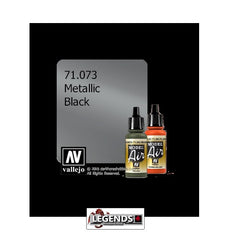 VALLEJO MODEL AIR:  :  Black (Metallic)    (17ml)  VAL 71.073