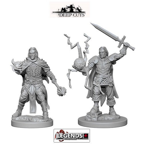 Deep Cuts - Unpainted Miniatures: Human Male Cleric (2)  #WZK72600