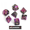 CHESSEX ROLEPLAYING DICE - Gemini Black-Purple/Gold 7-Dice Set  (CHX26440)