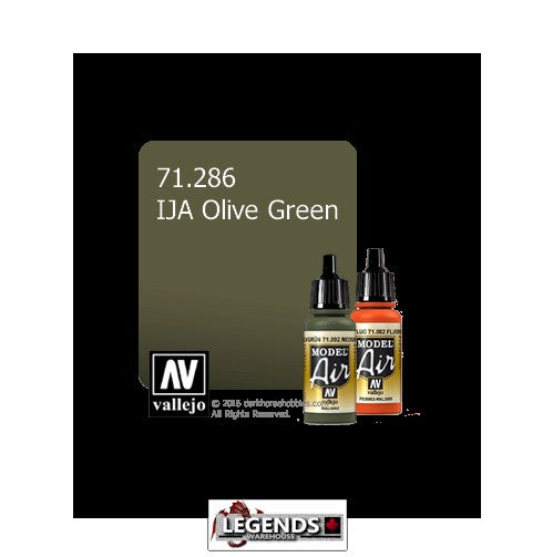 VALLEJO MODEL AIR:  : : IJA Olive Green  (17ml)  VAL 71.286